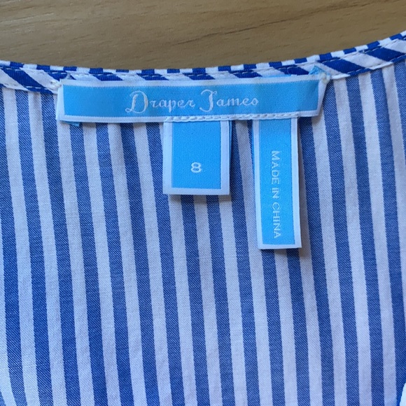Draper James stripe ruffle top size 8 - Picture 2 of 7